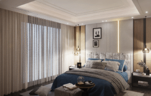 Dùng rèm blackout nhiều lớp cho giấc ngủ sâu.