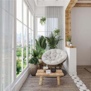 Đặt ghế đọc sách trong góc nhỏ