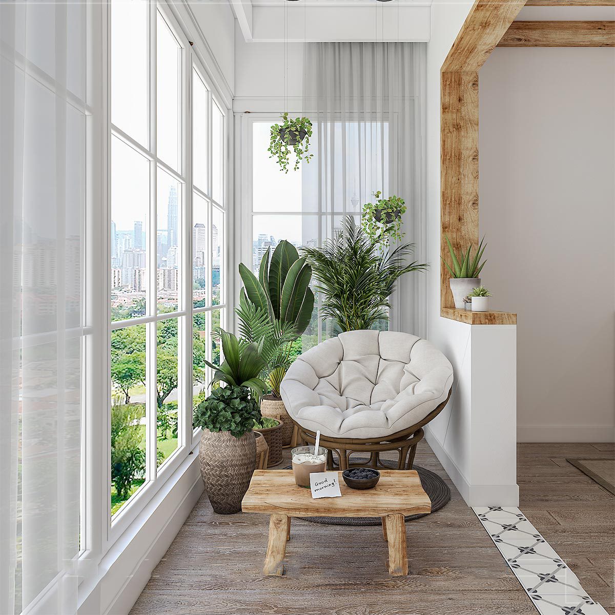 Đặt ghế đọc sách trong góc nhỏ